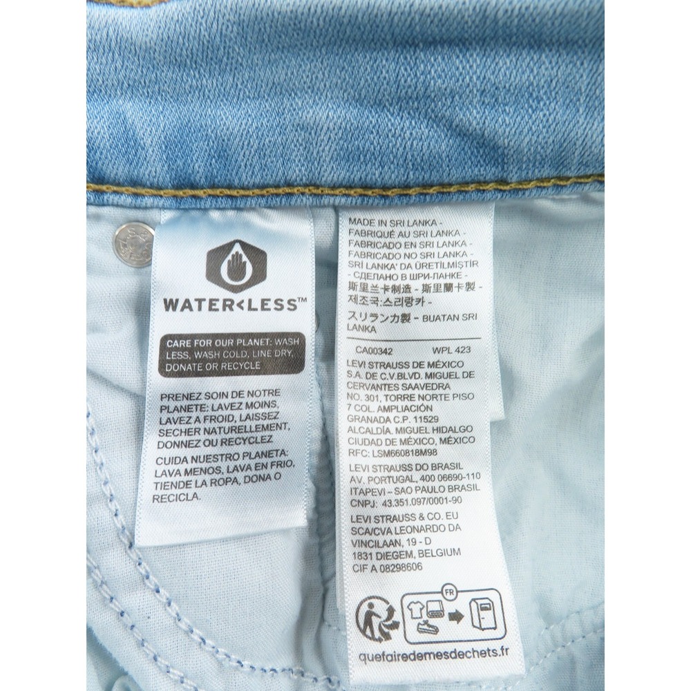 Levis Jeans Womens 22W Blue 726 High Rise Flare Light Wash Stretch Distressing - Picture 10 of 10